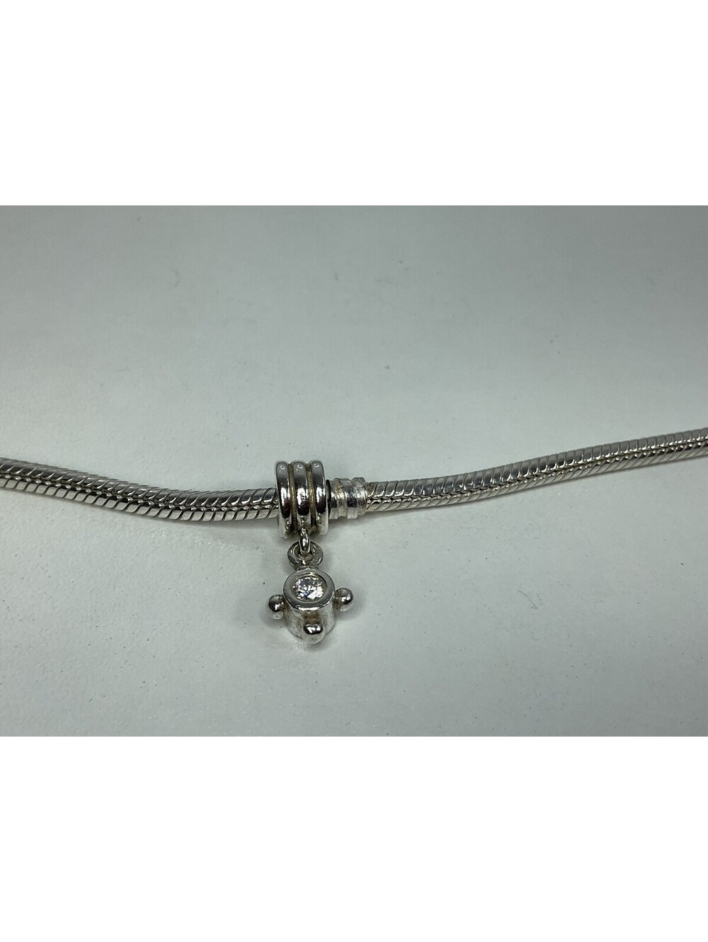 Pandora Compass Dangle Charm CZ Stone Retired